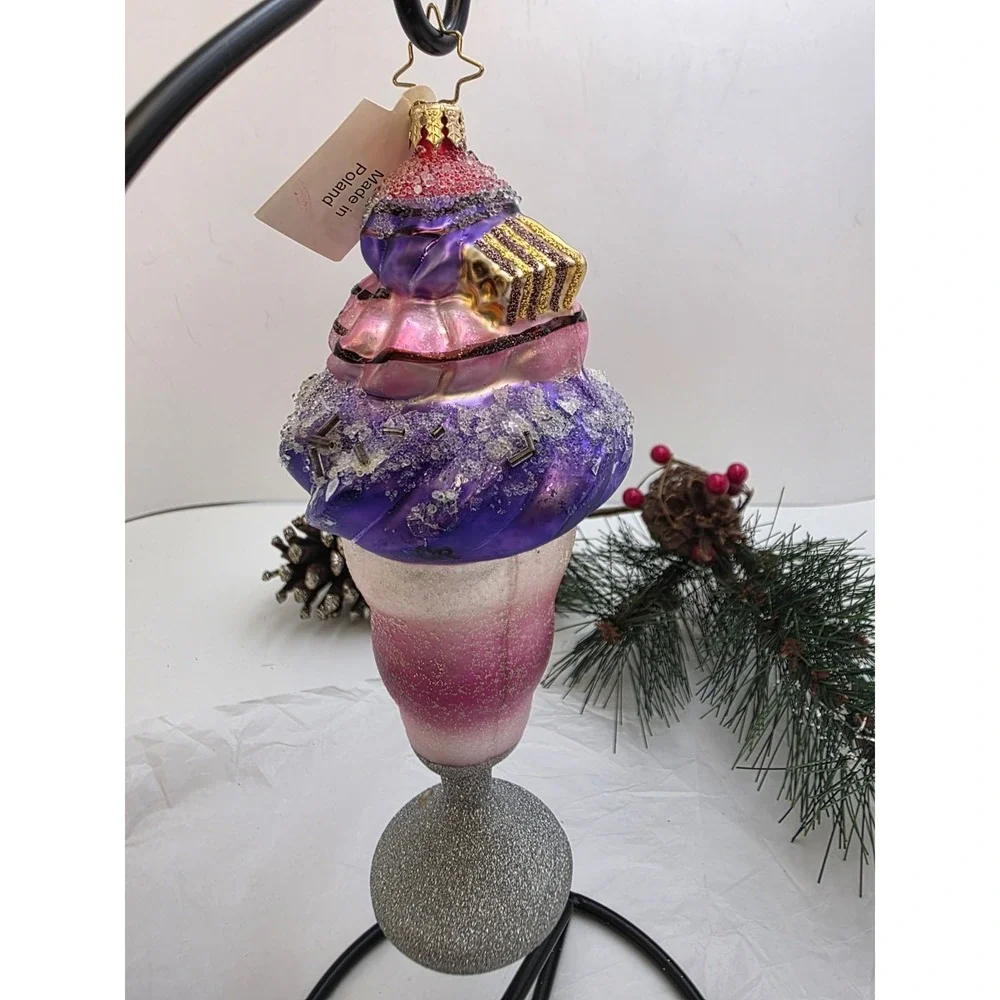 Christopher Radko Sundae FunDay 1016705 Ice Cream Christmas Ornament 7